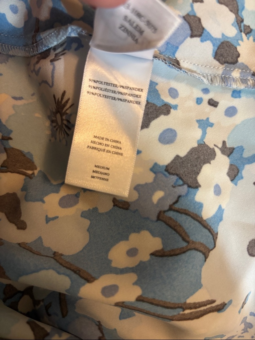 Rails Blue Floral Midi Dress with Black Accents medium - Picture 5 of 5